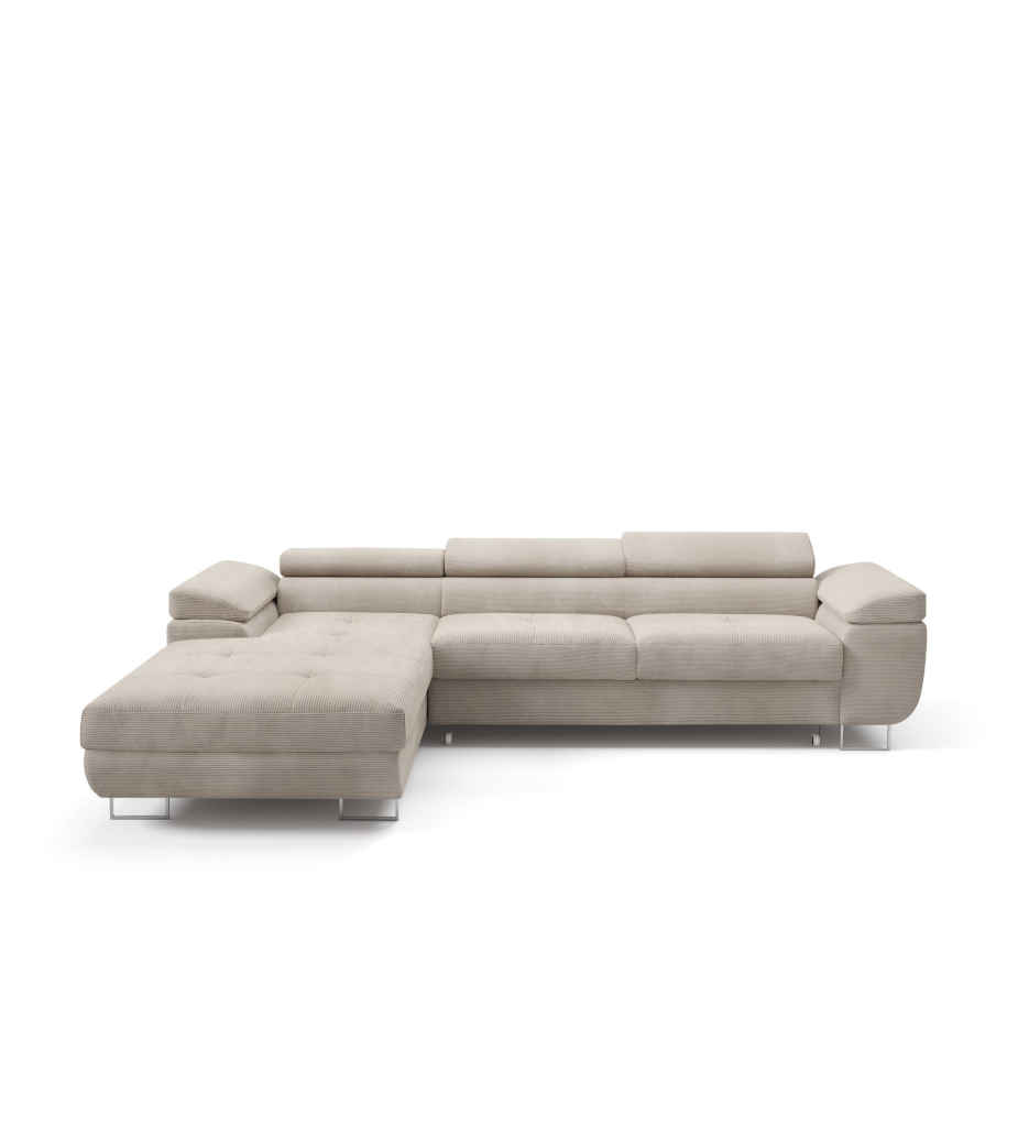 #ANGLE GAUCHE-CV+COFFRE -TISSU ARAGON 83-OSLO