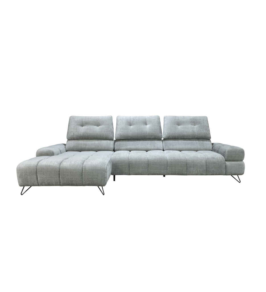 #ANGLE GAUCHE (2 DOSSIER AVANCE/RECULE ELECT-3 TÊTIÈRES LIFTUP) MERDIENNE MANUEL- 2,5R+1,5TL-TISSU MS350-19B-LIGHT GREY-1886-LIFTUP