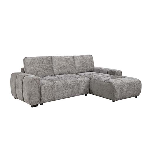 ANGLE DROIT-COUCHAGE+COFFRE-RHF CHAISE W/COFFRE-TISSU SOLO GRIS 454-KF7826-SOLO 2