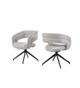 #CHAISE AVEC ACCOUDOIR- TISSU LIGHT GREY-DINING Y2081
