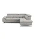 ANGLE DROIT-CONVERTIBLE+COFFRE+TETIERES- 2.5F-OTM/BK-C734666-TISSU ORLANDO SILVER C014-ESPERANZA
