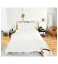 Parure 220X240 gaze de coton BLANC