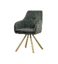 CHAISE AVEC ACCOUDOIRS-PIVOTANTE 180°-TISSU KAKI-25708KA - MONIQUE