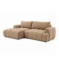 #ANGLE GAUCHE CONVERTIBLE+COFFRE-LHF-TISSU FABB EGON #40 BRUN-#21858-L2-PARMA