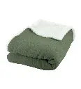 Plaid 130x170 cm Kaki Gaze de coton